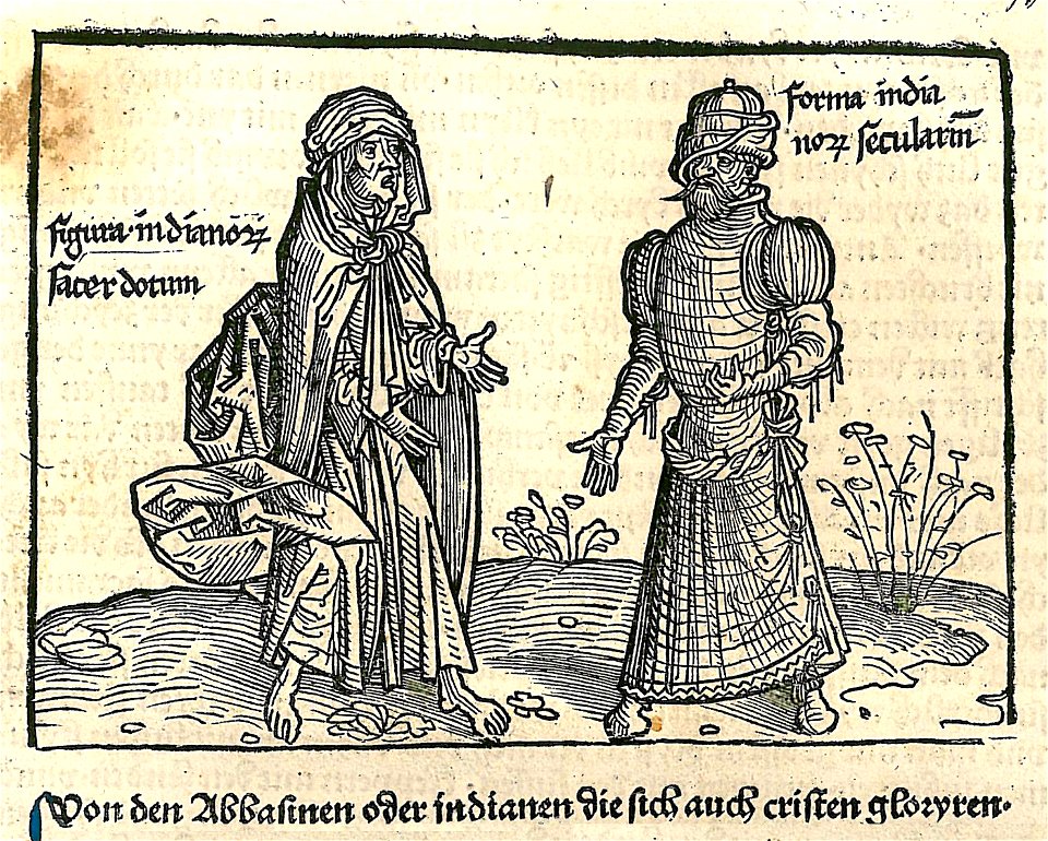 Figura Indianorum sacerdotum Forma indianorum seculorum - Breydenbach Bernhard Von - 1486