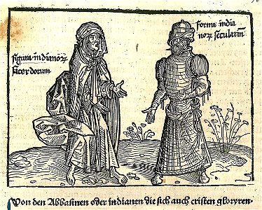 Figura Indianorum sacerdotum Forma indianorum seculorum - Breydenbach Bernhard Von - 1486