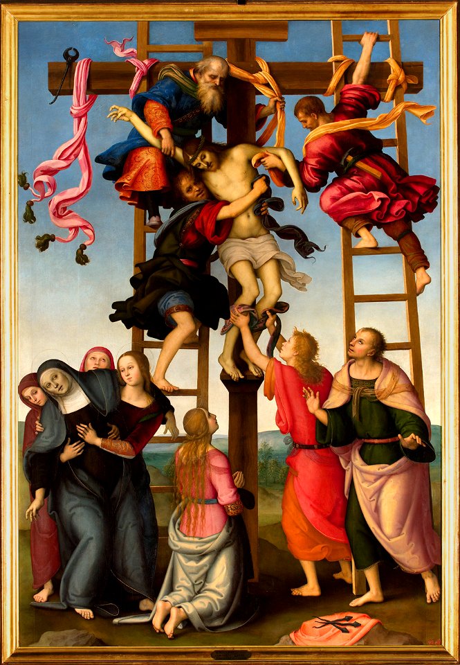 Filippino Lippi - Perugino - Deposizione di Cristo dalla Croce, 1504 - 1507, Inv. 1890 n. 8370