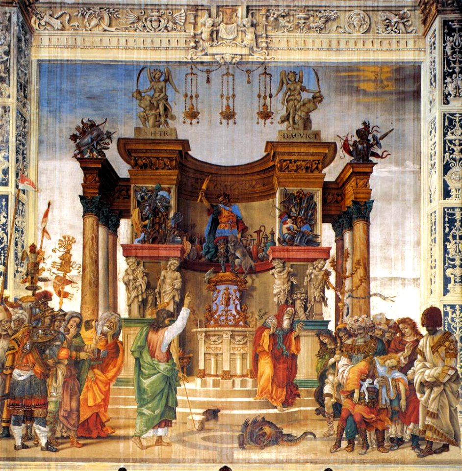 Filippino Lippi - St Philip Driving the Dragon from the Temple of Hieropolis - WGA13146