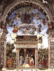 Filippino lippi, cappella carafa, assunzione e annunciazione. Free illustration for personal and commercial use.