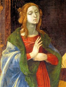 Filippino Lippi, Carafa Chapel, Annunciation 04. Free illustration for personal and commercial use.