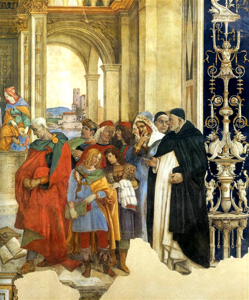 Filippino Lippi, Carafa Chapel, Triumph of St Thomas Aquinas over the Heretics 05