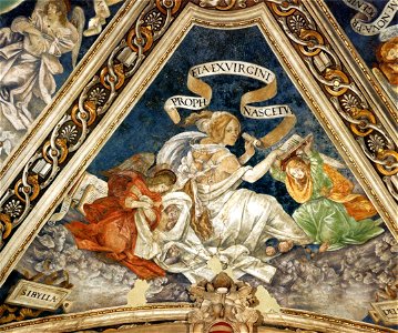 Filippino Lippi, Carafa Chapel, Vault 02, Sibyl of Delphi. Free illustration for personal and commercial use.