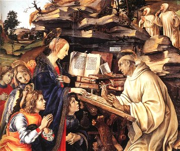 Filippino lippi, e della vergine a san bernardo 02