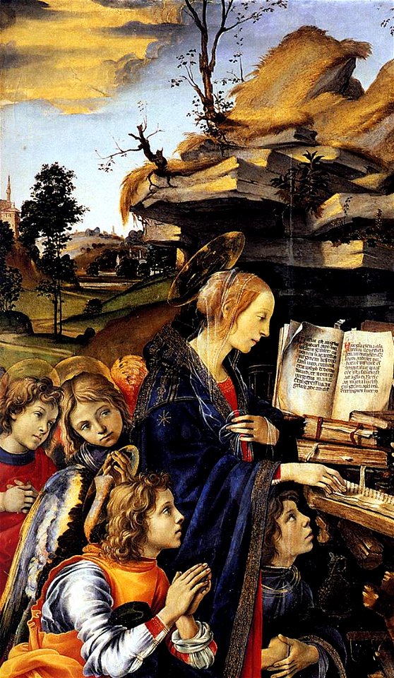 Filippino lippi, e della vergine a san bernardo 04