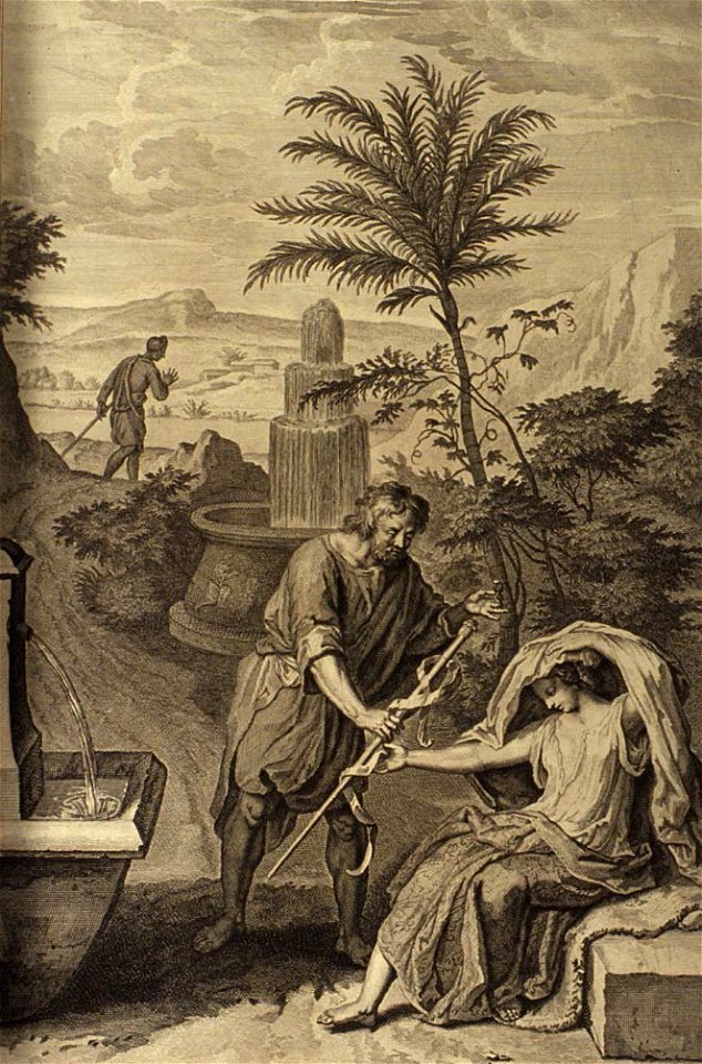 Figures Judah Gives his Signet, Bracelets and Staff in Pledge to Tamar