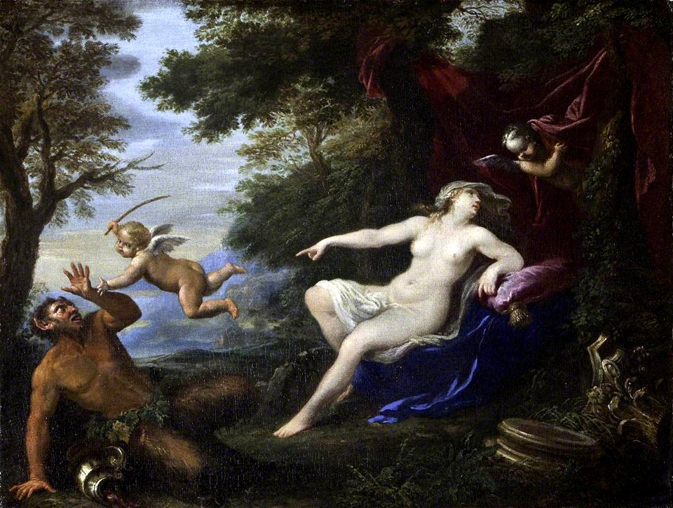 Filippo Lauri (1623-1694) (after) - Amor vincit omnia ('Love conquers all') (Venus Directing Cupids to Chastise Pan) - 1271029 - National Trust