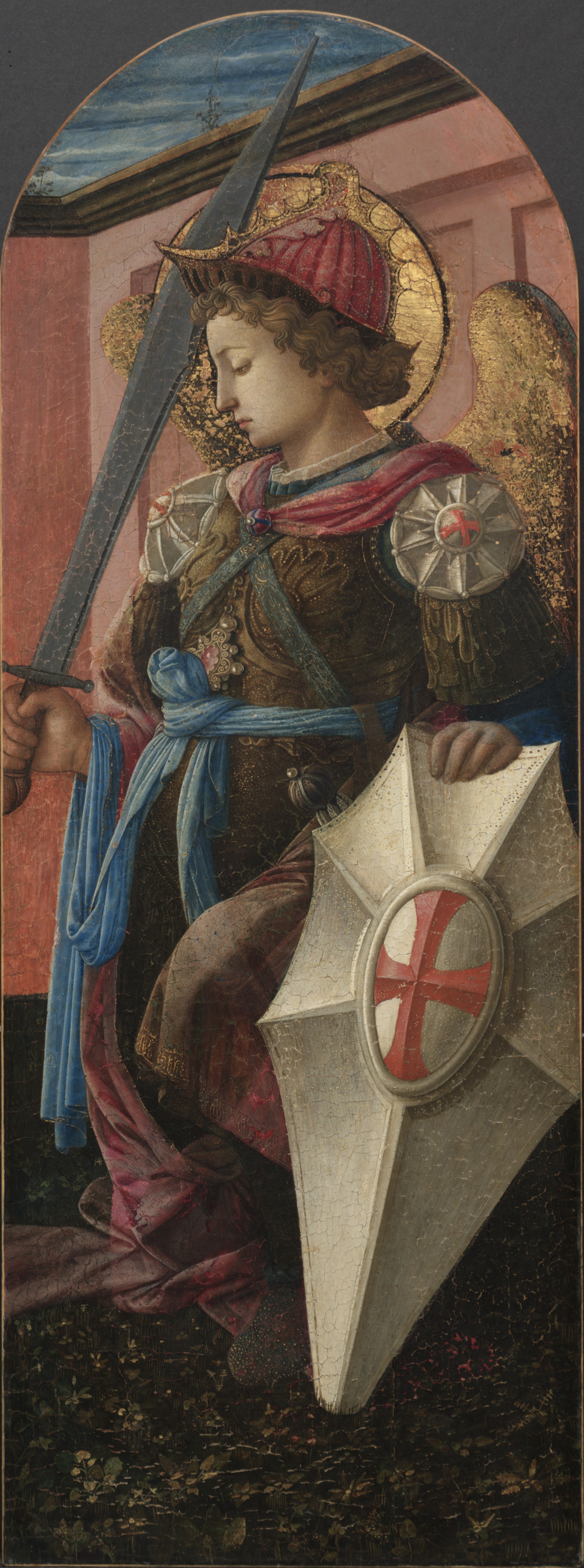Filippo Lippi - Pair of Panels from a Triptych, The Archangel Michael and St. Anthony Abbot - 1964.150 - Cleveland Museum of Art