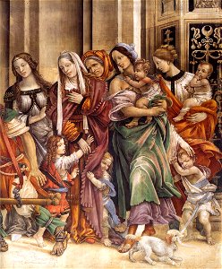 Filippino Lippi - St John the Evangelist Resuscitating Druisana (detail) - WGA13150
