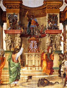 Filippino Lippi - St Philip Driving the Dragon from the Temple of Hieropolis (detail) - WGA13147