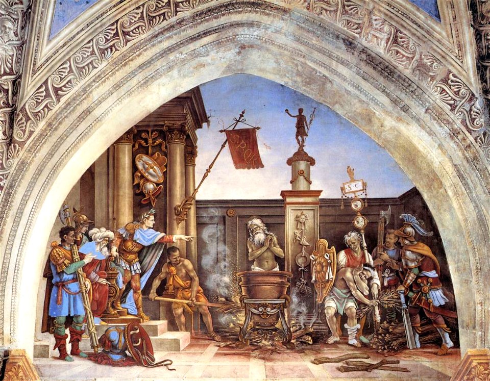 Filippino Lippi - Torture of St John the Evangelist - WGA13158