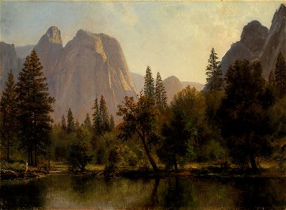 Albert Bierstadt - Cathedral Rocks, Yosemite Valley
