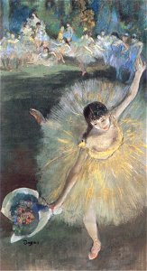 Fin d'arabesque, Edgar Degas. Free illustration for personal and commercial use.