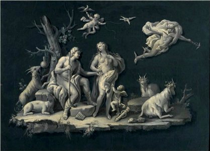 Filippo Comerio - The Judgment of Paris, oil on canvas, 46.2 by 64.2 cm, Sotheby's