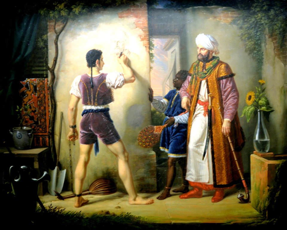 Filipo Lippi, esclave à Alger, traçant sur le mur le portrait de son maître-Pierre Nolasque-MBA Lyon 2014 