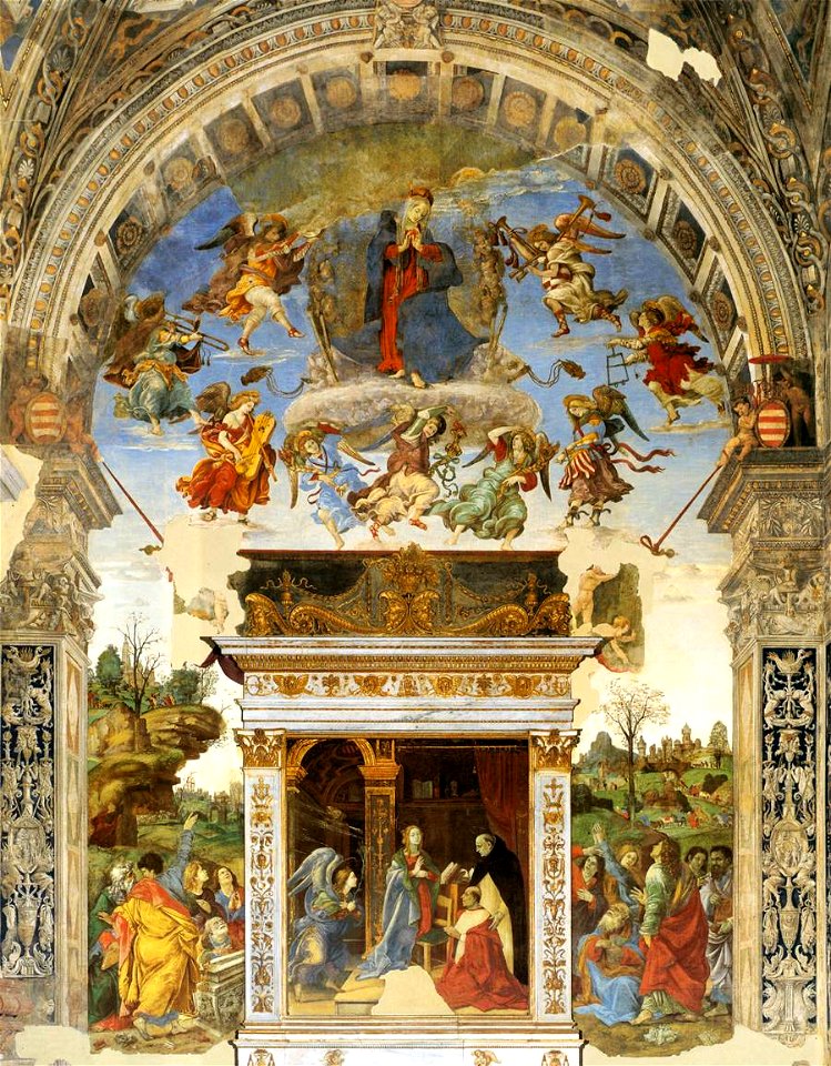Filippino Lippi - Altar wall of the Carafa Chapel - WGA13123