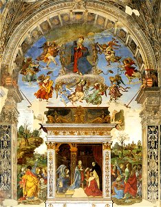 Filippino Lippi - Altar wall of the Carafa Chapel - WGA13123. Free illustration for personal and commercial use.