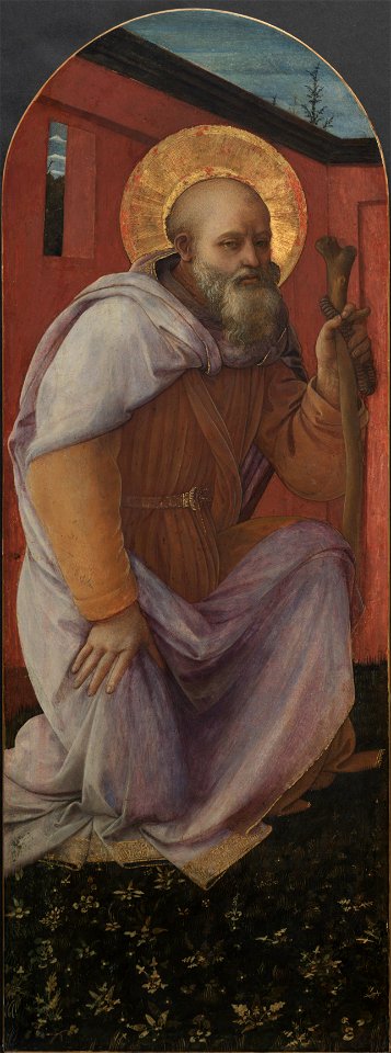 Filippo Lippi Panel from a Triptych St. Anthony Abbot