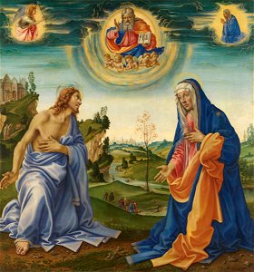 Filippino Lippi - Die Fürbitte Christi und Mariae, um 1495, 1074