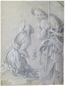 Filippino Lippi - Kneeling Saint Mary Magdalene and Standing Christ - Google Art Project