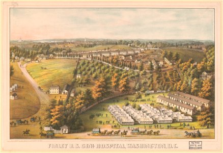 Finley U.S. Gen'l. Hospital, Washington, D.C. - lith. and print by Chas. Magnus, 12 Frankfort St. , NY. LCCN96502201
