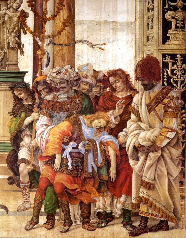 Filippino Lippi - St Philip Driving the Dragon from the Temple of Hieropolis (detail) - WGA13152