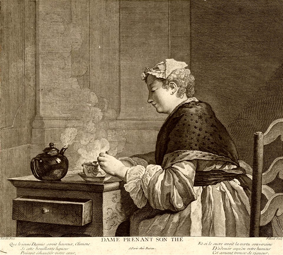 Filloeul - Chardin - Dame prenant son thépie