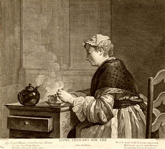 Filloeul - Chardin - Dame prenant son thépie