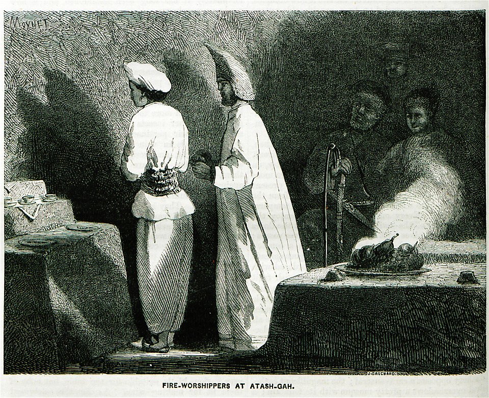 Fire-worshippers at Atash-Gah - Ainsworth William Francis - 1870