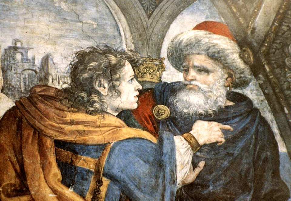 Filippino Lippi, Carafa Chapel, Right wall 03, Miracle of St Thomas Aquinas