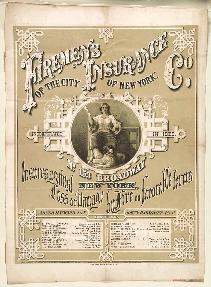Firemen's Insurance Co. of the city of New York LCCN91787323