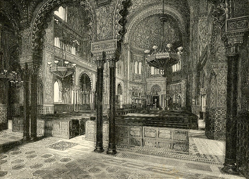 Firenze interno del Tempio Israelitico