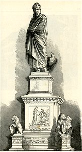 Firenze Monumento a Dante Alighieri in piazza Santa Croce