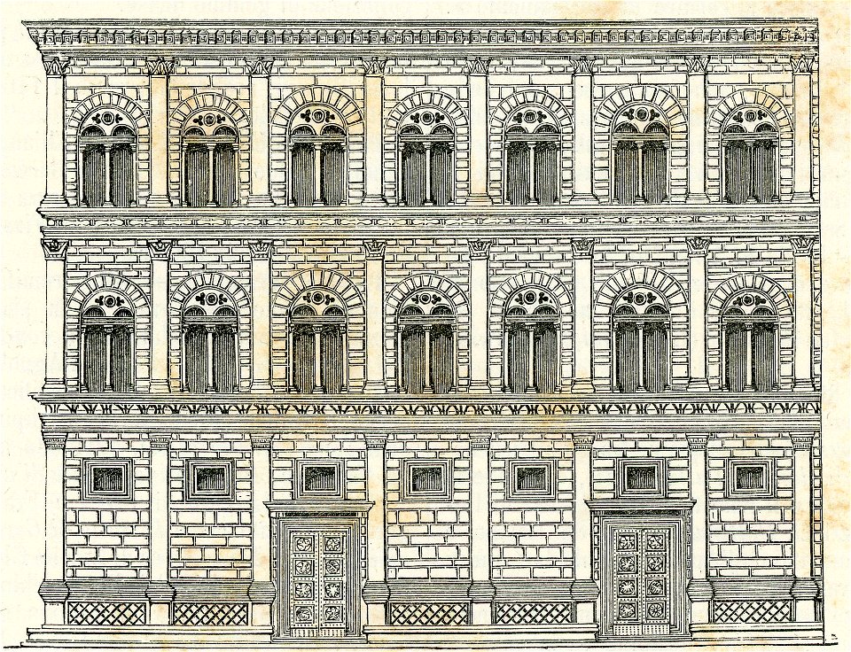 Firenze Palazzo Rucellai - Free Stock Illustrations | Creazilla