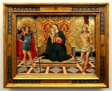 Fiorenzo di Lorenzo - Maria en kind met de heilige Christopher en Sebastiaan - 1078 - Städel Museum