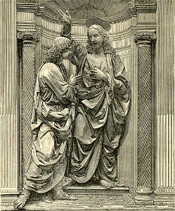 Firenze Statue di Cristo e San Tommaso in Or San Michele