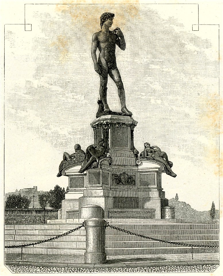 Firenze Viale dei Colli monumento sul piazzale Michelangelo