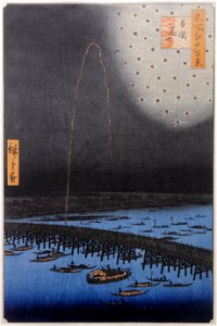 Fireworks at Ryogoku Bridge Guimet EO1841