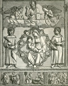 Firenze Altare in terra invetriata di Andrea Della Robbia nell Oratorio della Misericordia