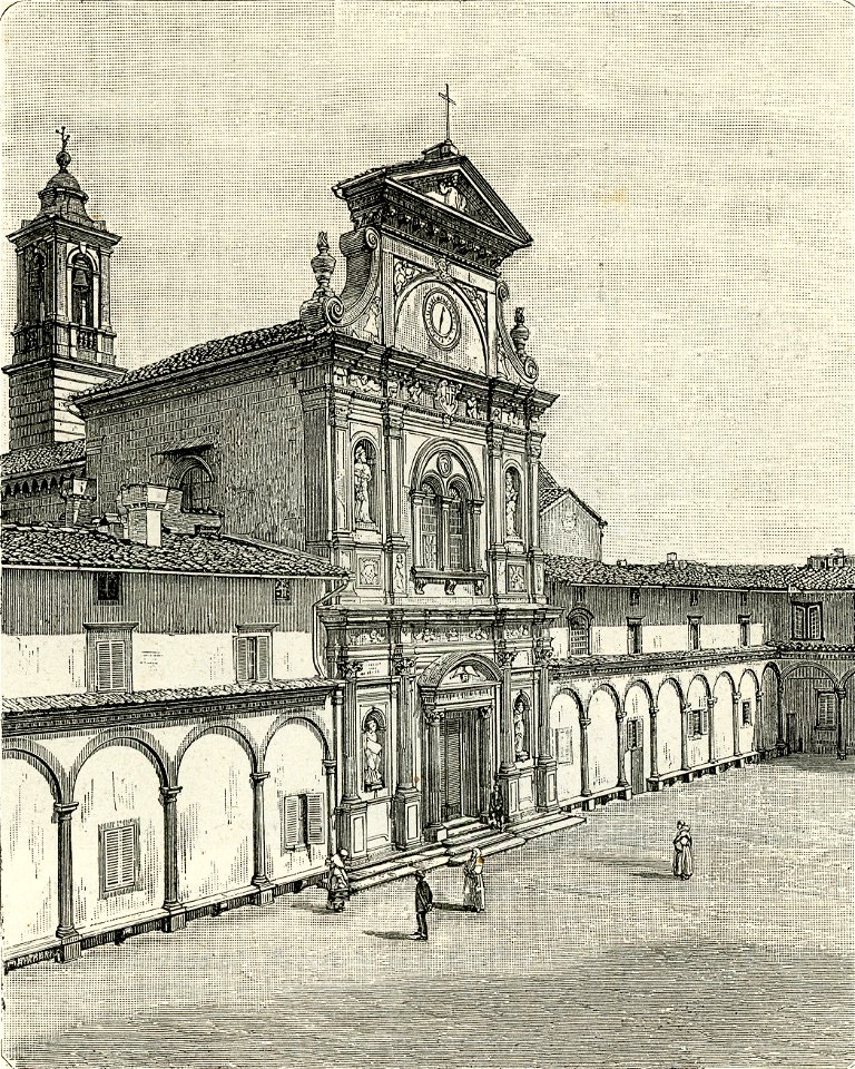 Firenze facciata della chiesa della Certosa