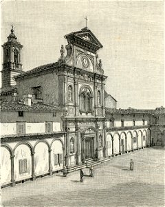 Firenze facciata della chiesa della Certosa