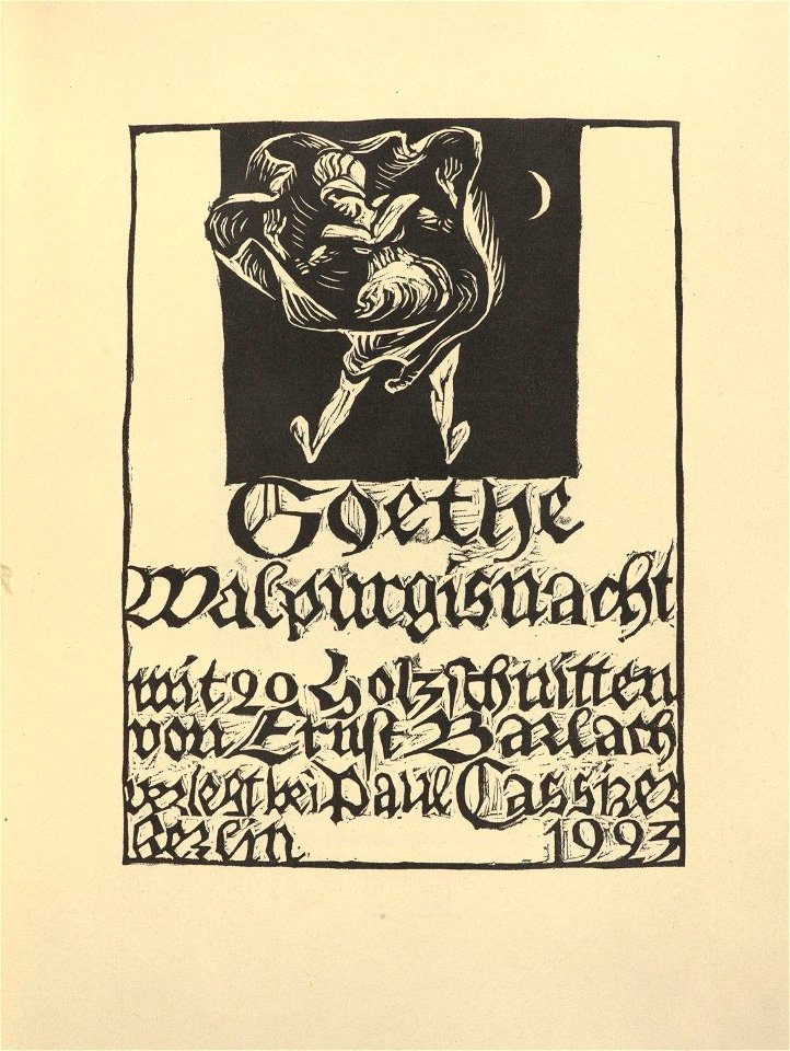Goethe,Barlach,Walpurgisnacht, Titelblatt
