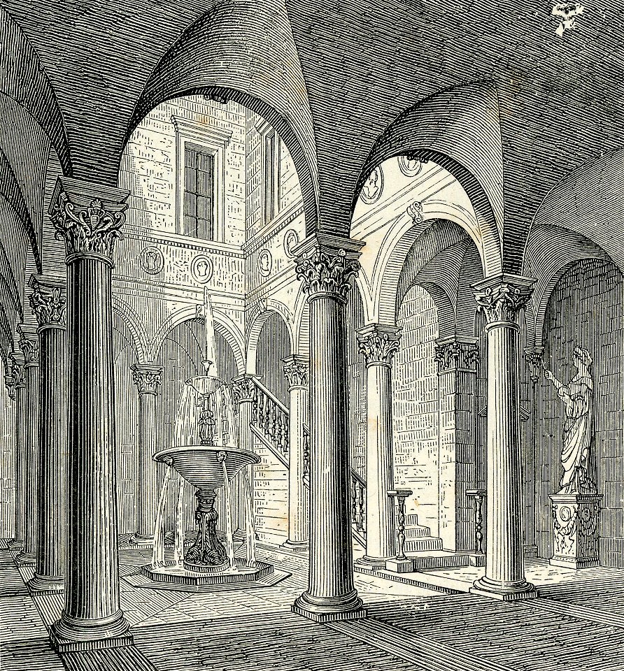 Firenze Porticati e cortile del Palazzo Gondi