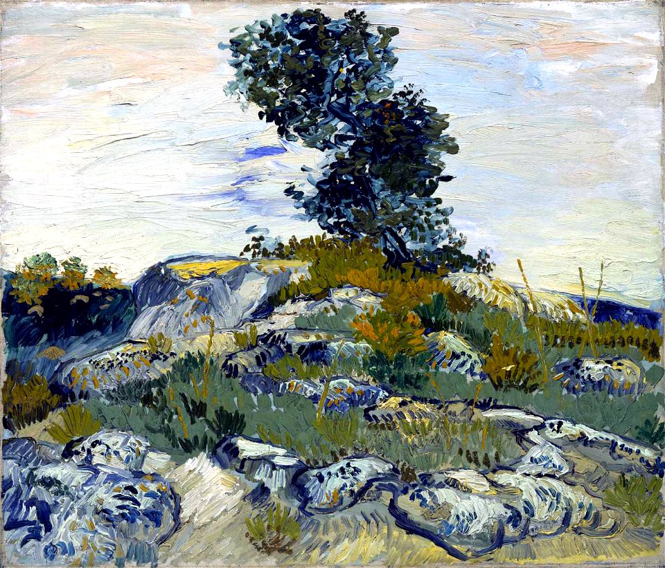 Van Gogh - Felshügel mit Eiche