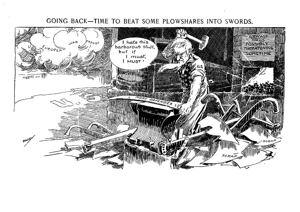 Going back—time to beat some plowshares into swords. - Luther D. Bradley