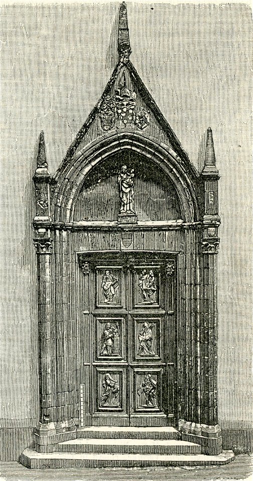 Firenze porta principale della chiesa di S Maria Maggiore