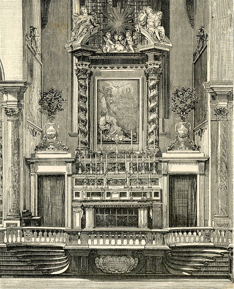 Firenze Presbiterio ed Altare maggiore della chiesa di Santa Trinita