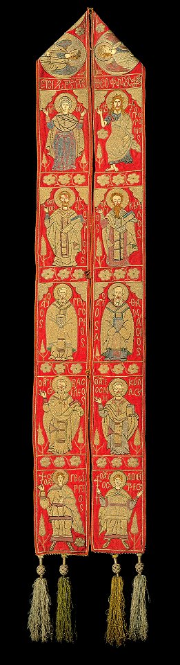 Gold-embroidered epitrachilion (stole) - Google Art Project