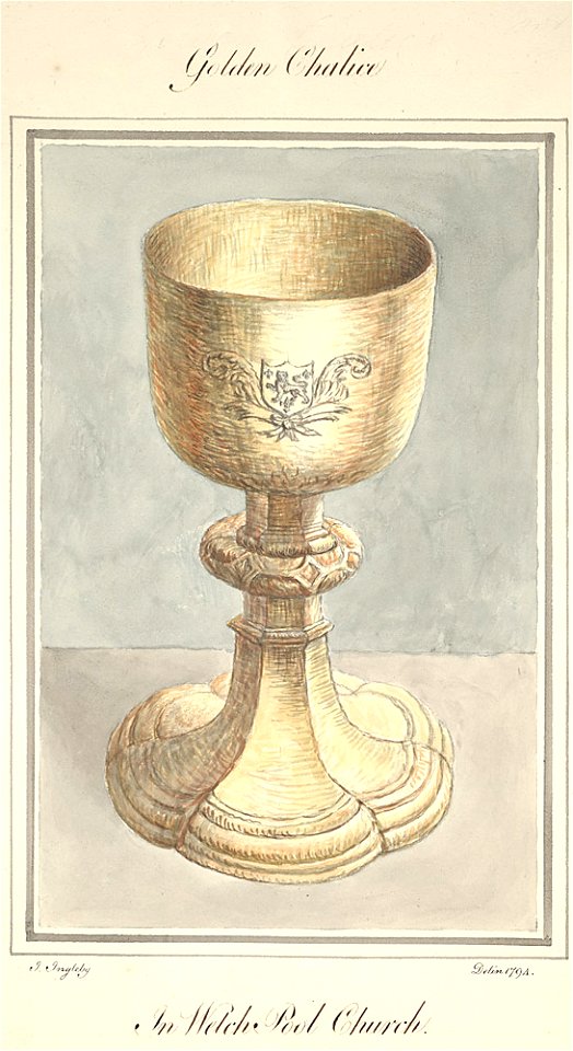 Golden chalice in Welch Pool Church, 1794 - Free Stock Illustrations ...